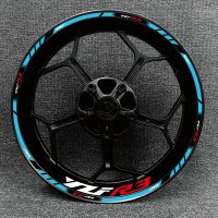 【hot】 Set Of 17 Inch Front And Rear Hub Decal Rim Modification YZF R3 Reflective Sticker