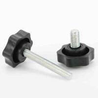 1/2/5/10pcs M4 M5 M6 Black Plum Bakelite Thumb Screws Knob Bolt Star Knob Hand Tighten Screw Thumbscrews