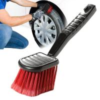 Car Wheel Rim Tire Brush Hub Microfiber Long Handle Cleaning Brushes Auto Wheels Detailing Cleaning Tools Car Washing Tool