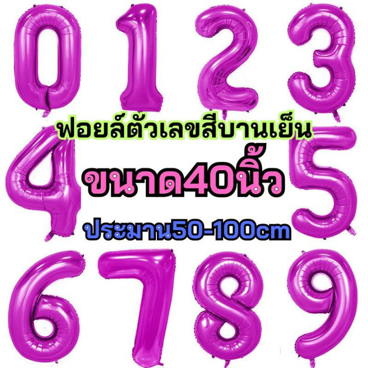 ร้านไทย-ลูกโป่งสีบานเย็น-40นิ้ว-ลูกโป่งตัวอักษร-ลูกโป่งตัวเลข