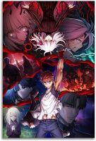 Fate Stay Night โปสเตอร์เพลงแนวฤดูใบไม้ผลิ Heaveii ผ้าใบกรอบนิ้วพิมพ์ลายศิลปะตกแต่งผนัง