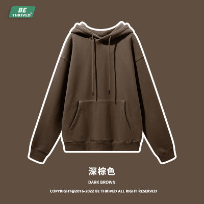 [COD]BE เสื้อผ้าผู้ชาย 2022 ฤดูใบไม้ร่วงและฤดูหนาวบวกกำมะหยี่หนาเสื้อยืดคลุมด้วยผ้าสีทึบ Wei กางเกงแบรนด์ Tide ในยุโรปและอเมริกาชุด hoodie Christmas Gift