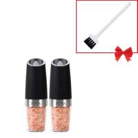 QTCF-Pepper Mill Electric Salt And Pepper Grinder Set Black Oil Spray Bottle With Metal Stand Cooking Kitchen Tools Spice Grinder