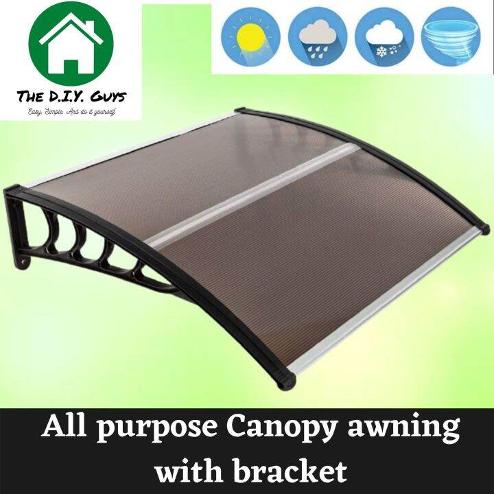 The DIY Guys Heavyduty Awning Canopy Roofing with Bracket Frame for