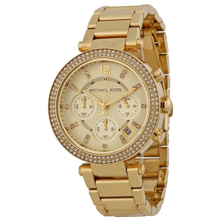 mk parker watch gold