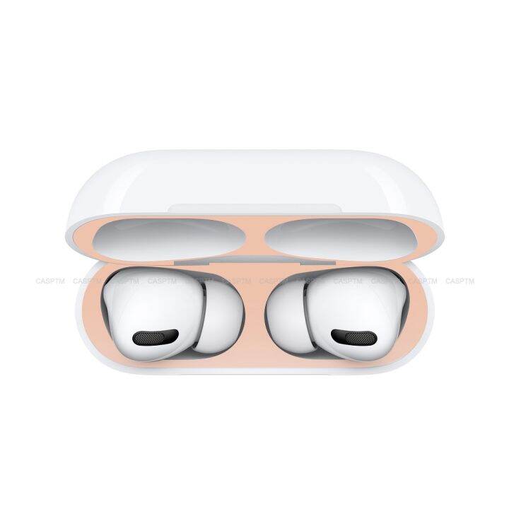 สติกเกอร์ป้องกัน2019แผ่นฟิล์ม-airpod-ง่ายสำหรับเคสติดตั้งอุปกรณ์หูฟังโปร3ชิ้น