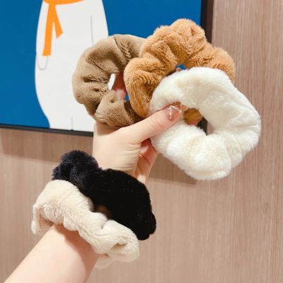 [COD] 5 packs Korean version of autumn and winter new large intestine ring imitation rabbit hair cute plush sweet girl tie balls