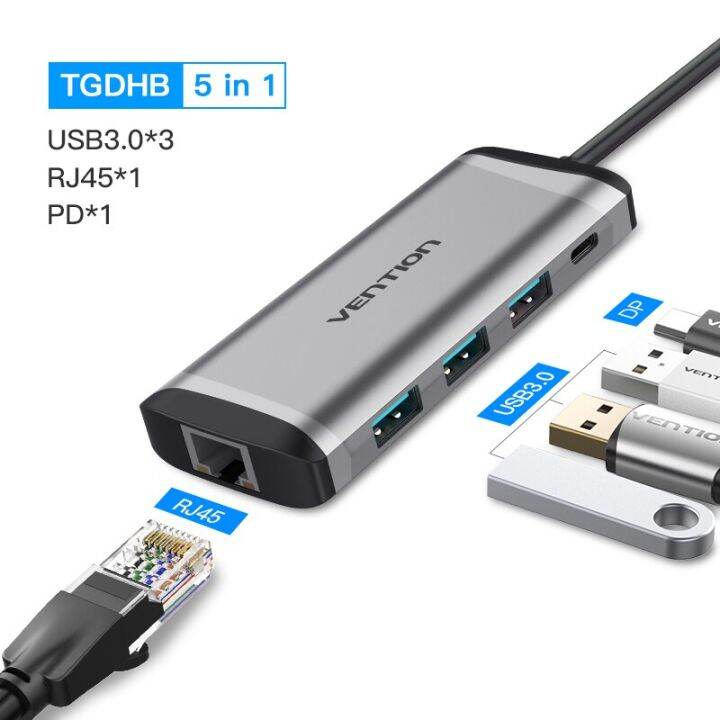 vention-ฮับ-usb-c-type-c-ไปยัง-usb-3-0ธันเดอร์โบลท์3-hdmi-3-5มม-อะแดปเตอร์สำหรับ-macbook-สัญญาณเสียง-samsung-galaxy-s9โปร-usb-c-hub-feona