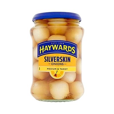 Import Foods🔹 Haywards Silverskin Onions (Medium &amp; Tangy) 400g เฮย์เวิร์ด หัวหอมดองในน้ำส้มสายชู 400กรัม