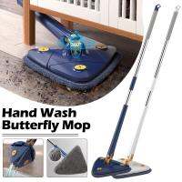 Spin Mop Squeeze Mop Wet and Dry Use Strong Water Absorption Triangular Head Hanging Handle Home Cleaning Tools