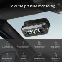 【LZ】✴  Sistema de monitoramento da pressão dos pneus do carro tpms energia solar 4 sensores temperatura aviso brisa anexando kit segurança condução automática