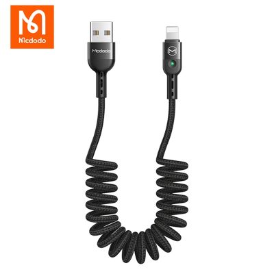 Mcdodo สายต่อพ่วง LED สายชาร์จ USB,สายพ่วง LED สายสำหรับ iPhone เครื่องชาร์จไฟบ้าน13 12 11 Pro MAX XR X 8สายข้อมูล PD