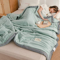 Summer Breathable Quilt Washed Cotton Double Blanket Air Condition Cool Bedspread Bed Cover Sofa Office Ho Quilt Home Decor