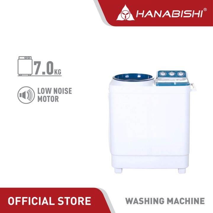 Hanabishi Washing Machine Twin Tub with Spin Dryer 7.0 KG HWM270