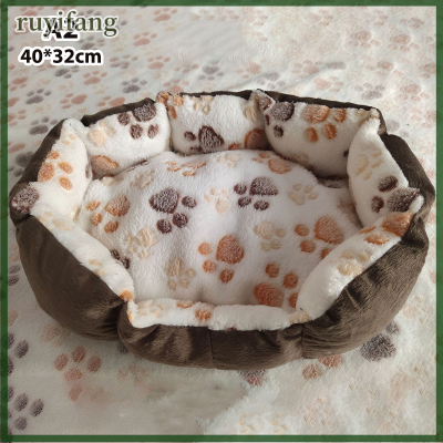 ruyifang สัตว์เลี้ยงสุนัขเตียงเสื่อนุ่มตุ๊กตาอุ่นโซฟา kennel Sleep Basket สุนัขขนาดเล็กแมวลูกสุนัข