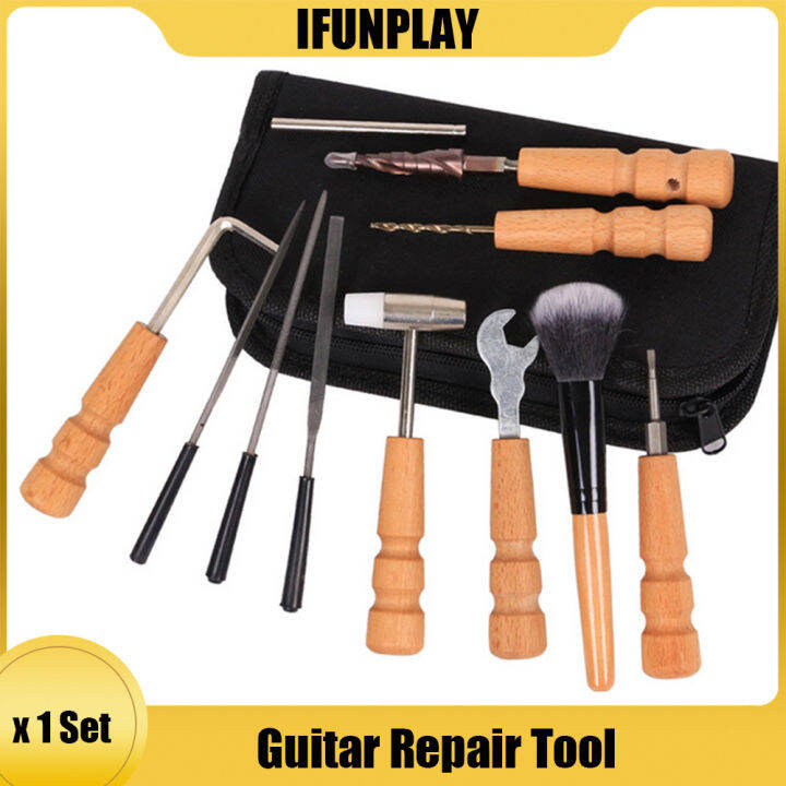 Acoustic Guitar Tools Bag Set Guitar Repair File Kit Nut Files Ruler