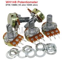 ♝ 5PCS WH148 B1K B2K B5K B10K B20K B50K B100K B500K 3Pin 15mm Shaft Amplifier Dual Stereo Potentiometer 1K 2K 5K 10K 50K 100K 500K