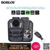BOBLOV WA7-D อัลตร้า HD 1296P 32GB/64G/128G 2.0 "กล้องวิดีโอสวมใส่ร่างกายการมองเห็นได้ในเวลากลางคืนรีโมทคอนโทรล170 ° FOV 4000MAh กล้องวิดีโอรักษาความปลอดภัย