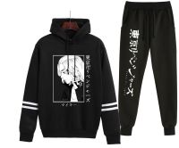 [มีในสต็อก] Tokyo Ghoul Cartoon Men S Women S Hoodie Sweater Pants Set Print Fashion Casual Plus Size Plus Fleece Sportswear