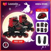 Giày Trượt Patin FeiBao Đỏ Chính Hãng Hàng Full 8 Phụ Kiện Bánh Sáng Size M