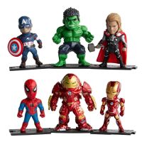 Action Figure Marvel สไปเดอร์แมนฮัคโมเดลเคลื่อนไหว Kids Toys ไอรอนแมนทอร์เด็กตกแต่งหน้าเค้กตุ๊กตาของขวัญของเล่นหุ่นแอ็กชันสำหรับเด็ก