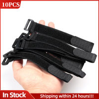 10pcs นำกลับมาใช้ใหม่เบ็ดตกปลา Tie ผู้ถือสายคล้อง Suspenders Hook Fastener ห่วงสายผูกสายเข็มขัด Fishing Tackle สายรัด Wrap Band-Fenpier