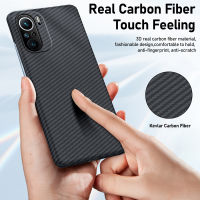 Capa For POCO F3 Real Carbon Fiber Case for Xiaomi Mi 11i ultra-light Matte Pure Aramid Back Cover For Xiaomi Redmi K40 Pro Case