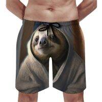 Sloth Board Shorts ฤดูร้อน Amazing Portraits Dapper Clothing กางเกงขาสั้นชายหาดฮาวายผู้ชายวิ่งแห้งเร็วออกแบบกางเกงว่ายน้ำ XS-5XL