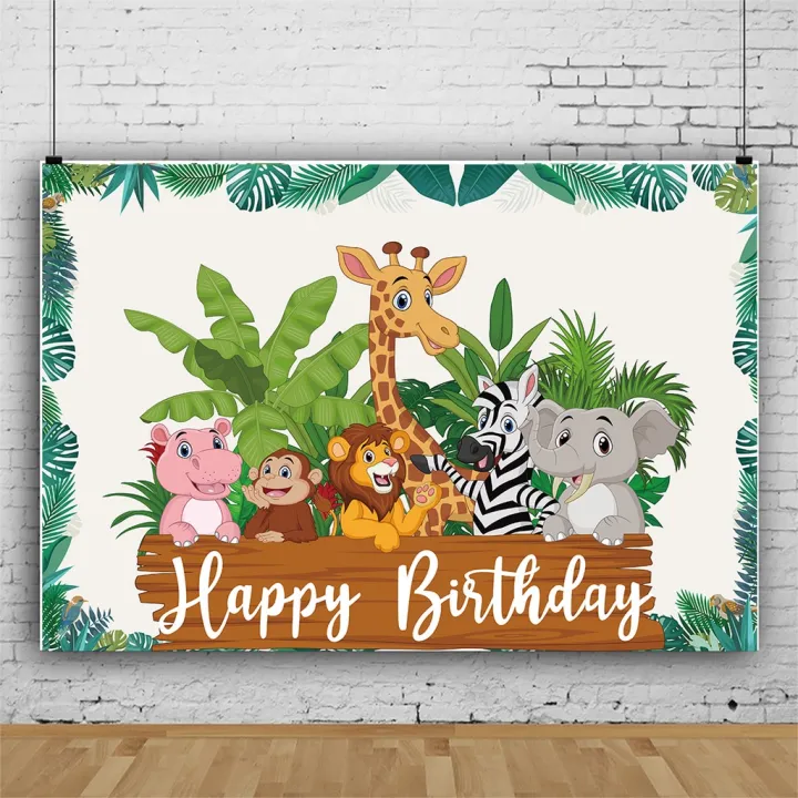 Customized Jungle Safari Animal Backdrop for Kids Birthday Party  Decorations Photo Booth Supplies | Lazada PH