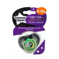 Tommee Tippee จุกหลอก ทอมมี่ ทิปปี้ Closer to Nature รุ่น Night Time 6-18 เดือน แพ็คเดี่ยว