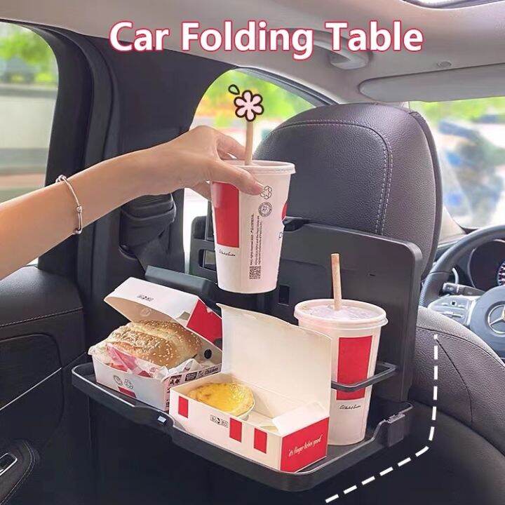 ♘Folding Cup Holder Car accessories organizer Back Seat Table Drink