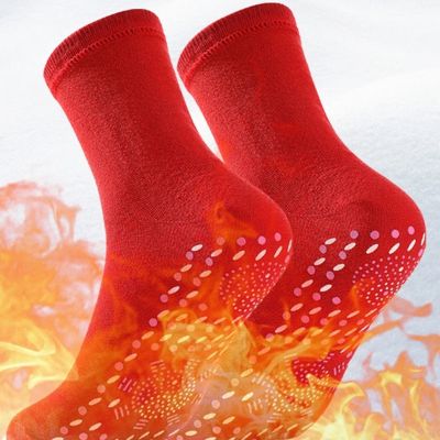 [Lady Sugar] ถุงเท้าสุขภาพความร้อนด้วยตนเองการรักษาด้วยแม่เหล็กทัวร์มาลีนระบายอากาศที่สะดวกสบายถุงเท้านวด/ทนทาน