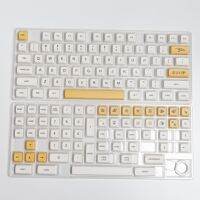 【♘COD Free Cas♘】 sijieyis8 138 Key นมน้ำผึ้ง Keycap Pbt ระเหิด Xda โปรไฟล์ปุ่มกดคีย์บอร์ดเครื่องกล Dye-Sub รอบสำหรับ Cherry สวิตช์ Mx 61/64