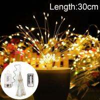 SmartPhonemall 30cm Explosion Ball Fireworks Dimmable Copper Wire LED String Light, 150 LEDs Batteries Box LED Decorative Light with Remote Control(Warm White)