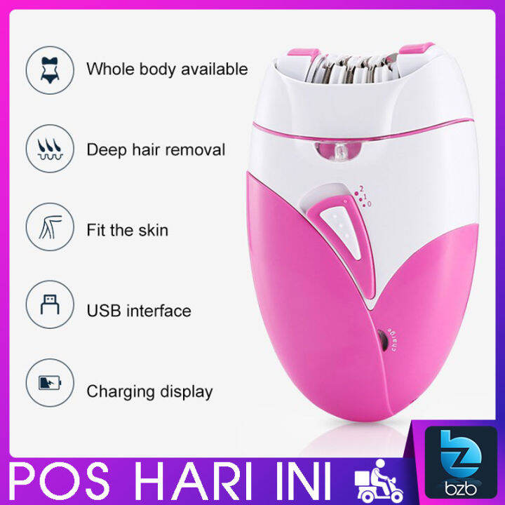 USB Rechargeable Female Epilator Women Shaver Hair Removal Electric ...