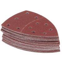 40Pcs Detail Palm Sander Mixed Grit for Fast Removal or Rough Flaking Abrasive Triangle Sandpapers Sheets for Bosch Psm 100A Power Sanders