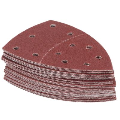 40Pcs Detail Palm Sander Mixed Grit for Fast Removal or Rough Flaking Abrasive Triangle Sandpapers Sheets for Bosch Psm 100A