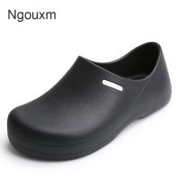 Ngouxm Men Chef Shoes Women Non-slip Waterproof Oil-proof Kitchen Nurse Shoes Work Cook Shoes