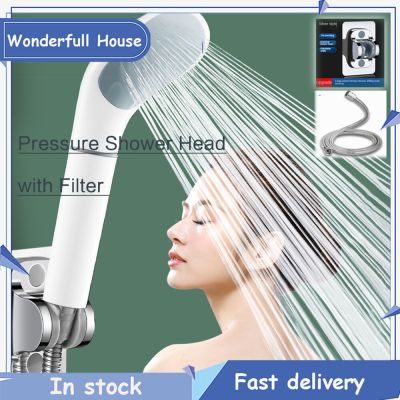 1pc Plating Household Hand-held Shower Wide Angle Shower Filter Supercharged Shower Detachable Shower Head Bathroom Accessories  by Hs2023