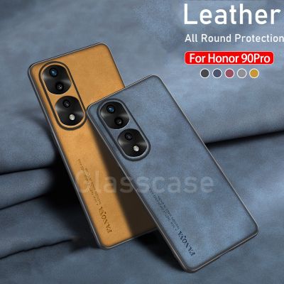 เคสสำหรับ Honor 90 Lite Pro Honor90 90 Lite 90Pro 2023หนังแกะหนังเคสโทรศัพท์ป้องกันเลนส์แฟชั่นเคสฝาครอบด้านหลังเคสนิ่มกันกระแทกสำหรับ Honor90Pro