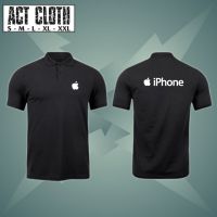 เสื้อยืดโปโล แขนสั้น พิมพ์ลาย APPLE POLO สําหรับ Iphone