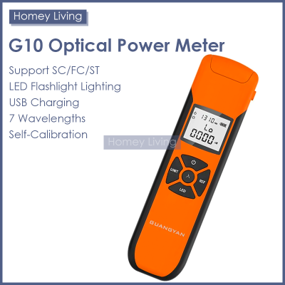 G10ไฟเบอร์ออปติก Power Meter Optical Tester เครื่องมือทดสอบสายเคเบิลเครือข่าย OPM ไฟ LED VFL USB Charging