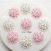 【CW】 10pcs/LOT 25MM Alloy Color shiny Rhinestone diamond button Wedding Jewelry Diy hiar