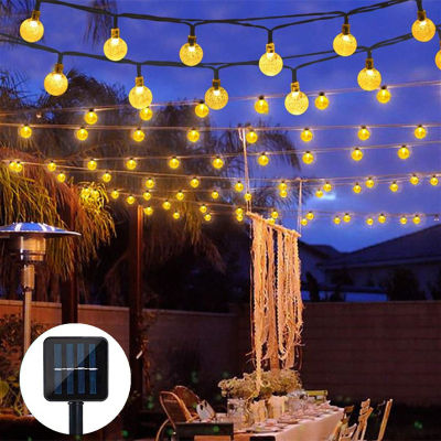 5M 10M Solar Lamp Crystal Ball Waterproof LED String Light Fairy Bulb Garden Christmas Decor for Outdoor Solar Lights Garland