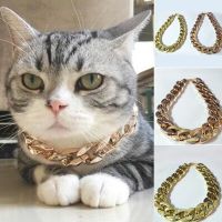 [Big Spade] 36/45CM Hiphop StyleCollars For Pet Dog Thick Gold Chain Platedentified Safety CollarSupplies