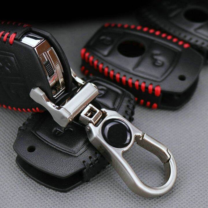 leather-car-key-case-cover-for-mercedes-benz-accessories-clk-w209-gla-w203-w204-w205-w211-w213-w177-w176-glc-cla-metal-key-ring