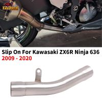 Slip On For Kawasaki ZX6R ZX-6R Ninja 636 2009 - 2020 Years Motorcycle Exhaust Escape Modified Middle Link Pipe Delete Catalyst