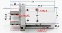 ที่หนีบแบบขนานทำจากอลูมิเนียมรูปตัว C Mhzl2-16d Mhz2-6d Mhz2-20d Mhz2-25d Mhz2-32d