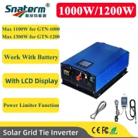 อินเวอร์เตอร์แบบกริดไท1200วัตต์แบตเตอรี่ DC 48V 72V 96V 110V - 230V สำหรับ PV ใช้ในบ้านโดยมี/ไม่มีเซ็นเซอร์จำกัด