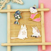 【YD】 10pcs/bag Dripping Unicorn Flowers Enamel Charms Earring Floating for Jewelry Making Accessories